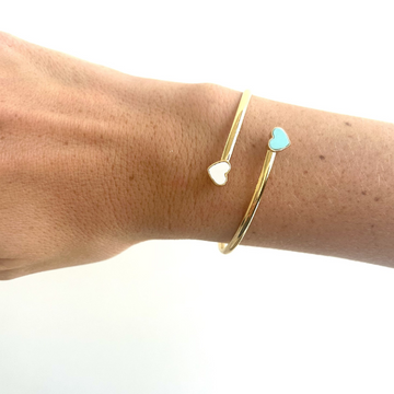 AMARE TURQUOISE AND WHITE CHIPS BANGLE