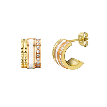 WEWA TUBE WHITE WITH ZIRCONIA HOOPS