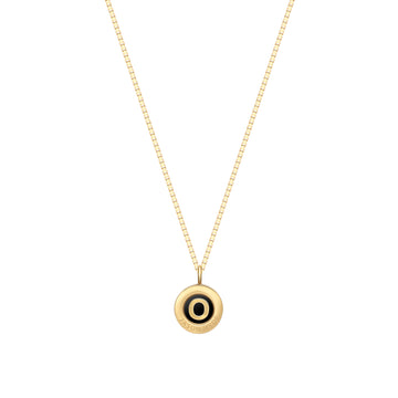 OCEANGRAM BLACK CHIP IPYG SILVER NECKLACE O
