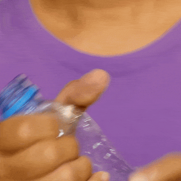 Gif of a person bending a plastic bottle