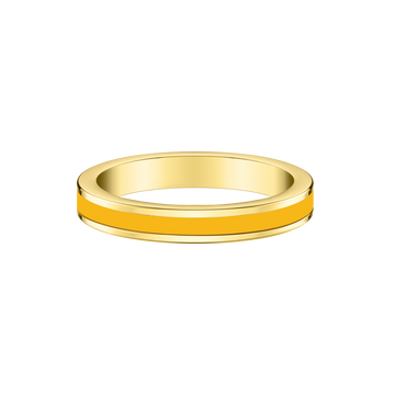 18K GOLD RING WITH  SPECTRA YELLOW CHIP BAND