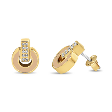 NEREIDA BEIGE CHIP WITH ZIRCONIA EARRINGS