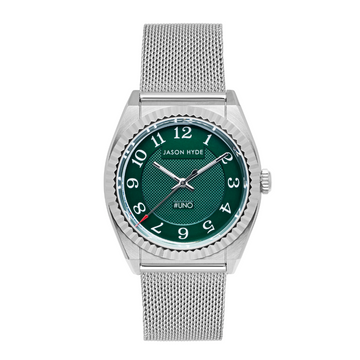 #UNO - 40MM WATCH GREEN DIAL - MESH STRAP