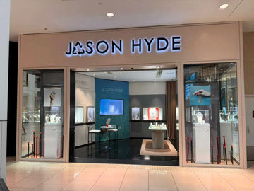 The well-lit interior of a Jason Hyde jewelry store