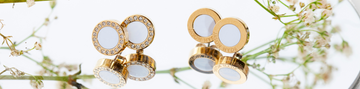 Ocean earrings with white chips with and without zirconia