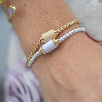THALASSA YELLOW GOLD CHAIN CHAMPAGNE CHIP MAGNET