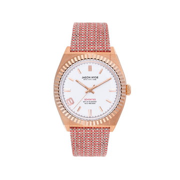 JASON HYDE EIGHT 36MM GOLD WATCH WITH DETAILED BAND