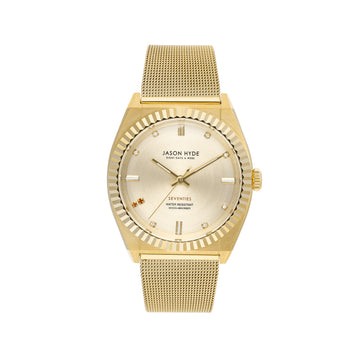 #RUBY-EIGHT | 36MM WATCH YELLOW GOLD DIAL - MESH STRAP