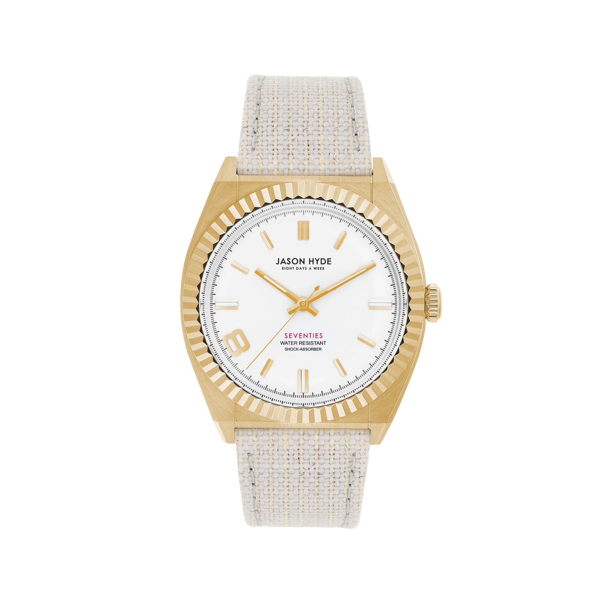 WHITE FABRIC STRAP 36MM WATCH