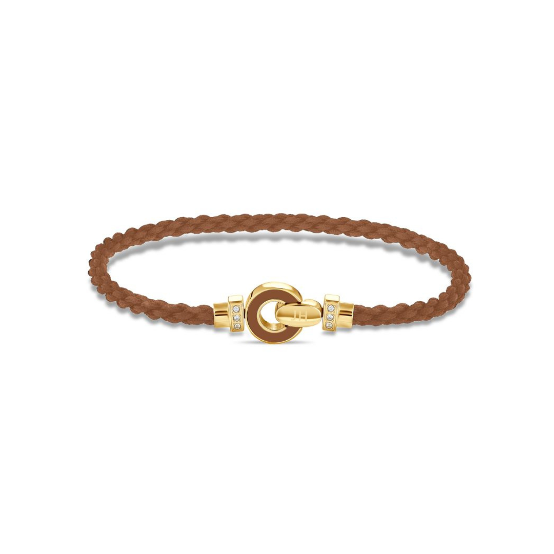 NEREIDA NUTSHELL CORD NUTSHELL CHIP WITH ZIRCONIA BRACELET