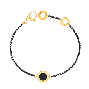 OCEAN BLACK CHAIN BLACK CHIP BRACELET