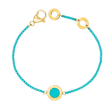 TURQUOISE CHAIN TURQUOISE CHIP BRACELET