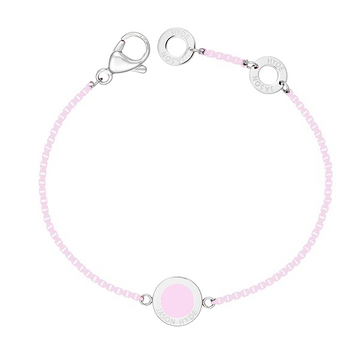 Jason Hyde light pink bracelet with recycled ocean plastic charm