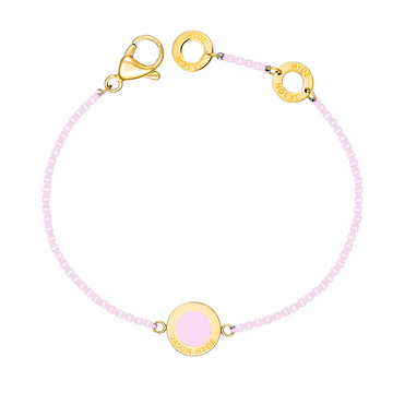LIGHT PINK CHAIN LIGHT PINK CHIP BRACELET