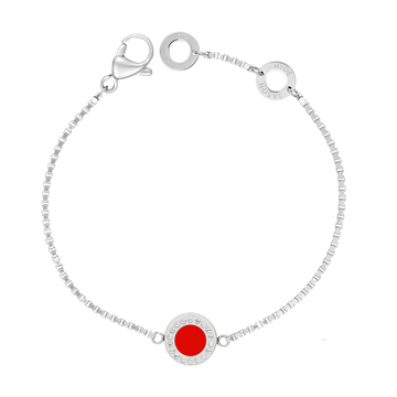 BRACELET WITH ZIRCONIA RED CHIP