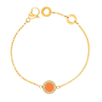 ORANGE CHIP WITH ZIRCONIA BRACELET
