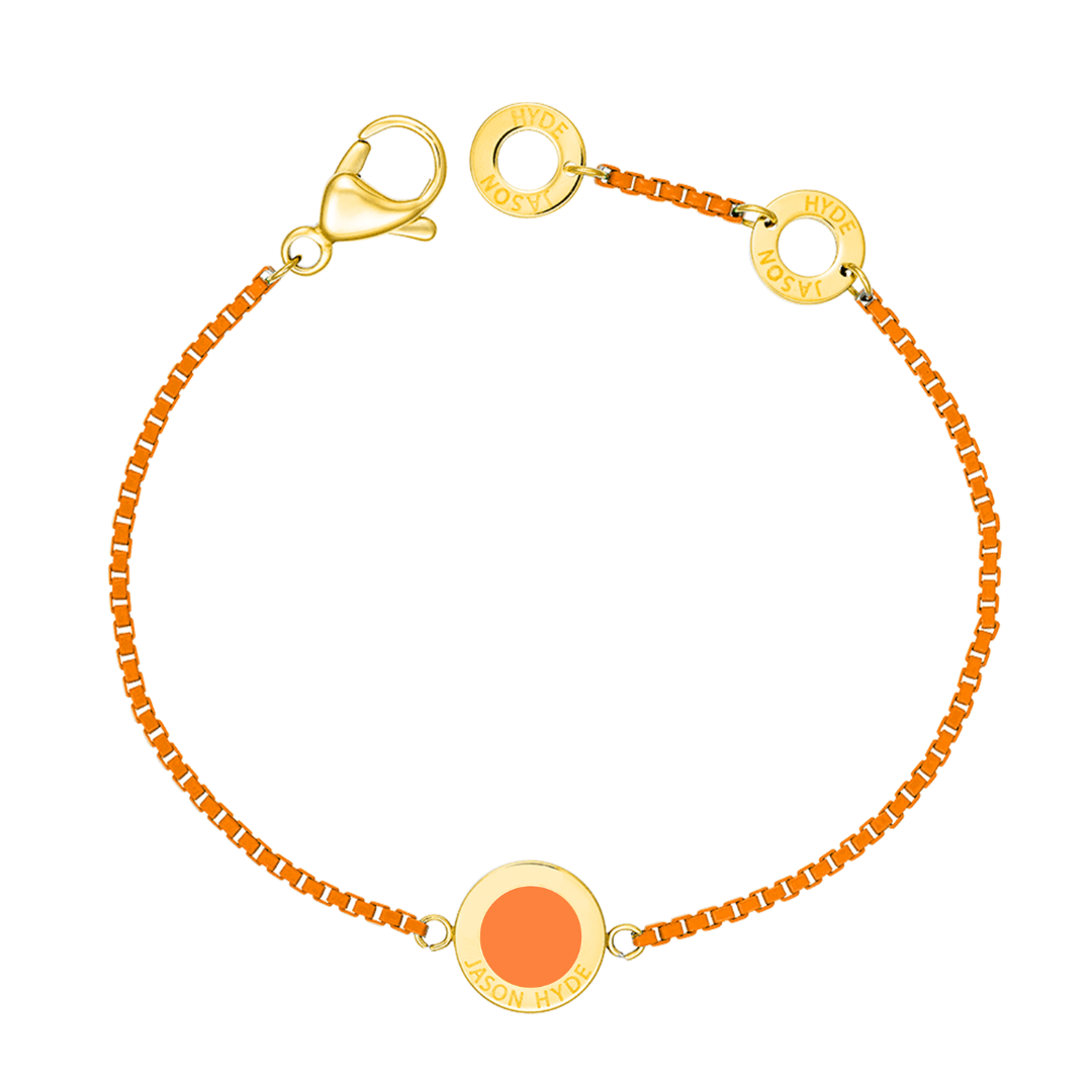 OCEAN ORANGE CHAIN ORANGE CHIP BRACELET