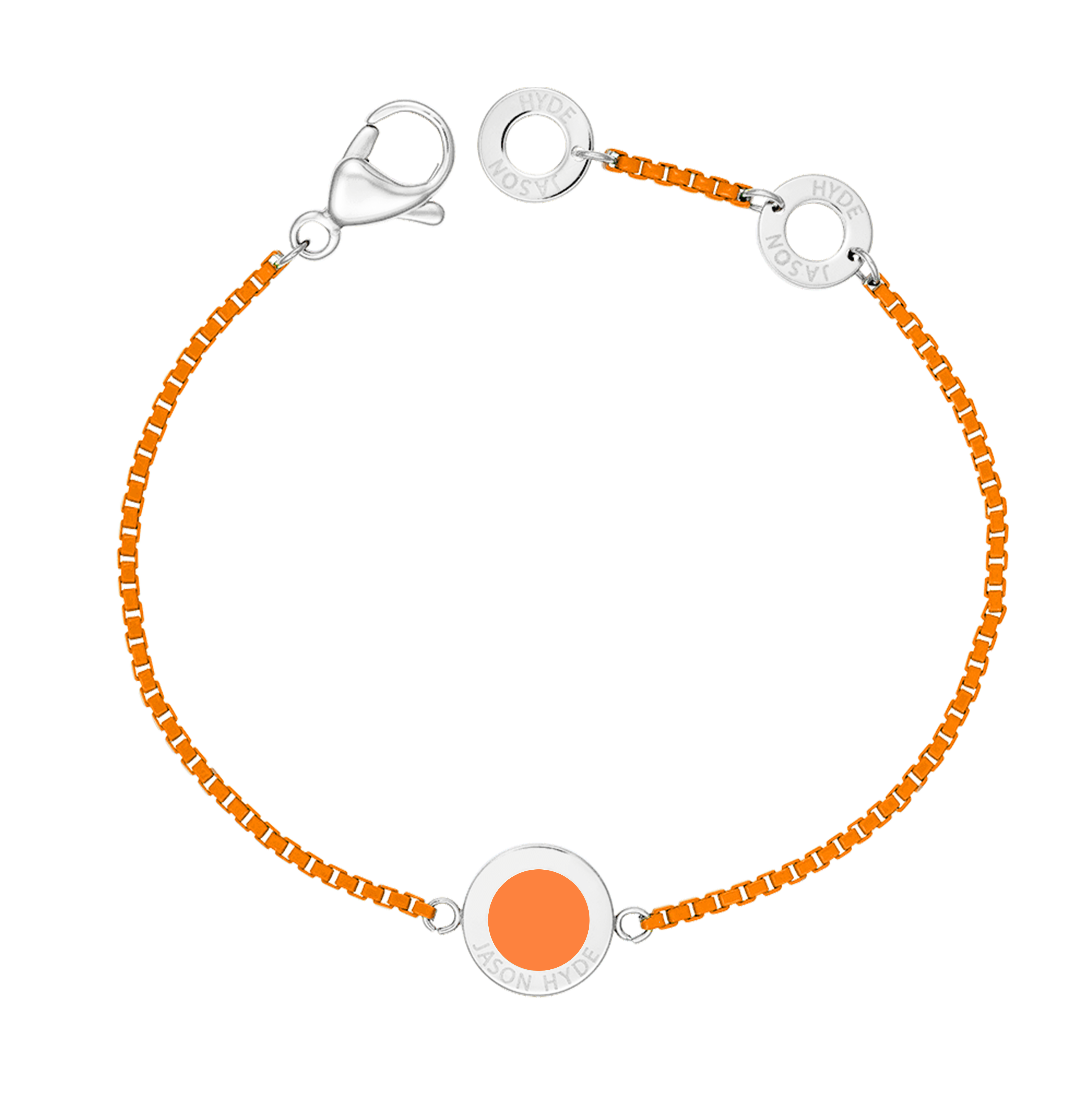 OCEAN ORANGE CHAIN ORANGE CHIP BRACELET