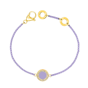 LAVENDER CHAIN LAVENDER WITH ZIRCONIA CHIP BRACELET
