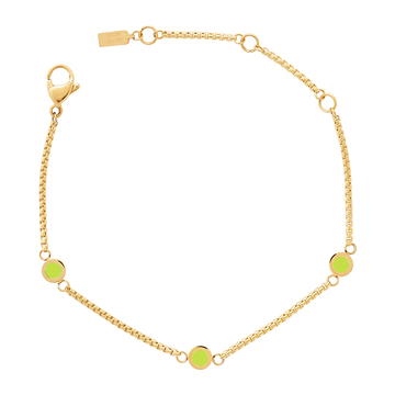LIME GREEN 3 CHIP BRACELET