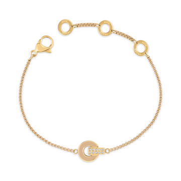 BEIGE CHIP BEIGE BRACELET WITH ZIRCONIA