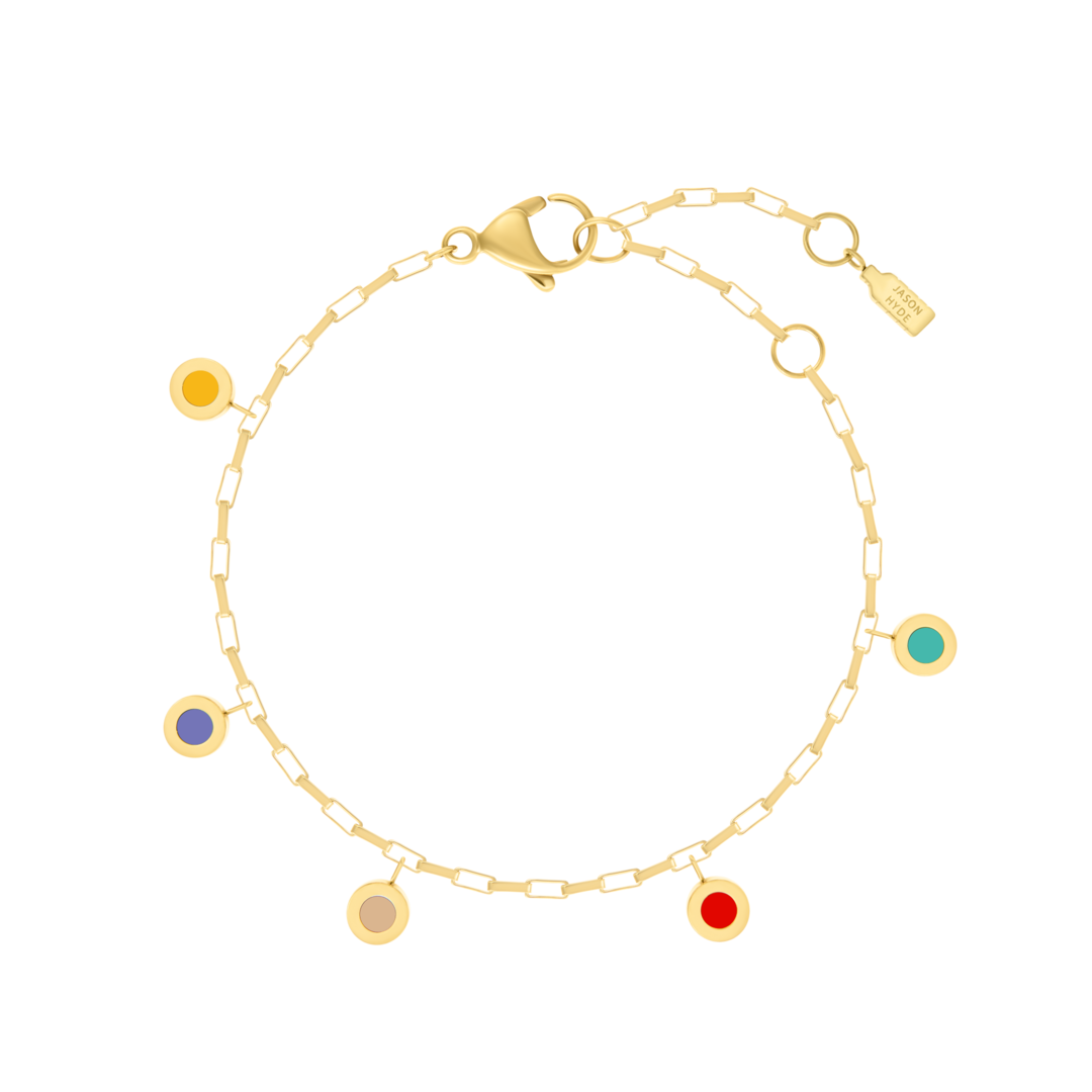 HANGING MULTICOLOR 5 CHIPS ANKLET