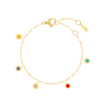 HANGING MULTICOLOR 5 CHIPS ANKLET