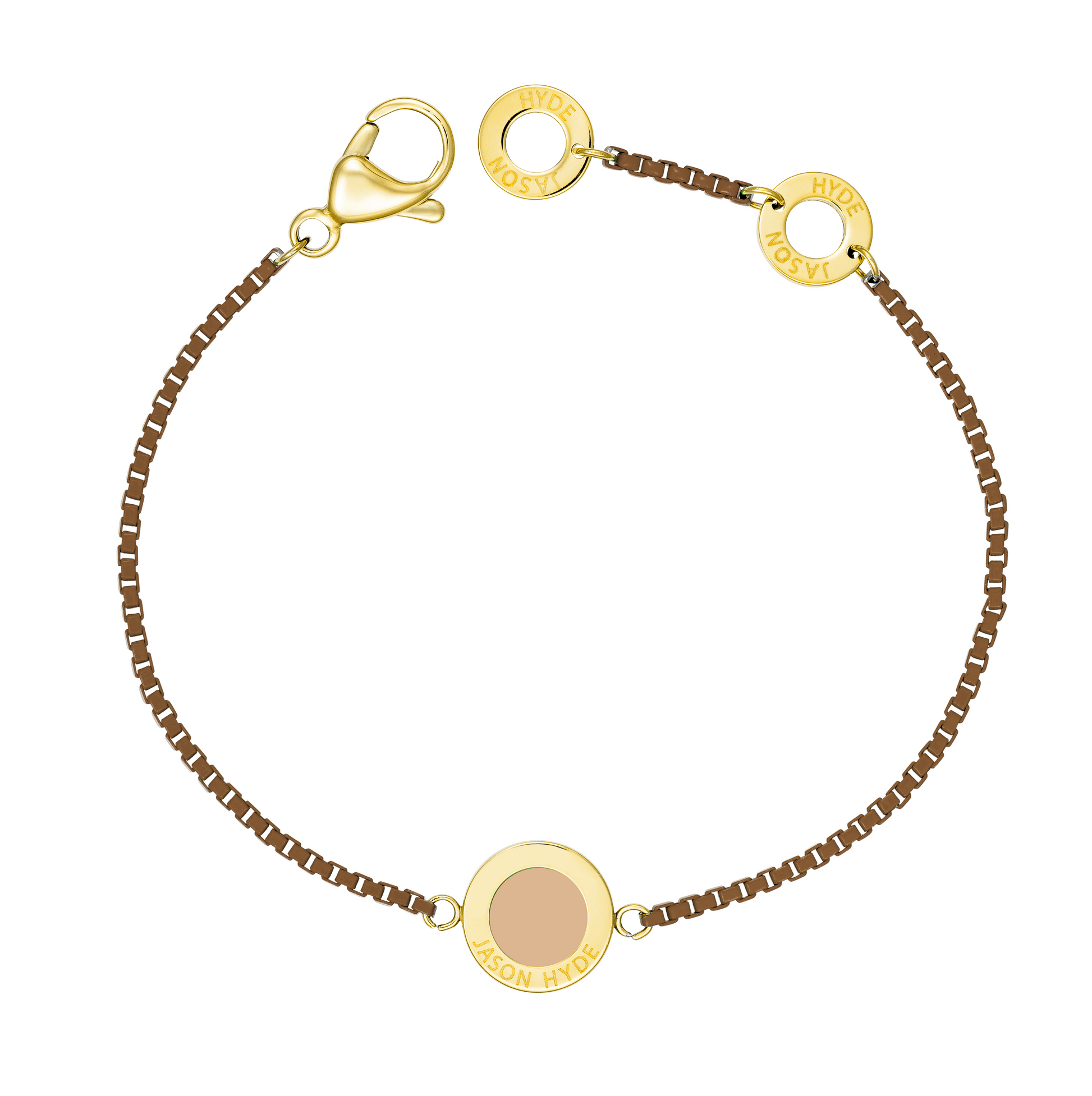 NUTSHELL CHAIN AND BEIGE CHIP BRACELET