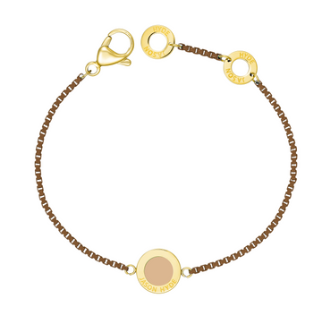 NUTSHELL CHAIN AND BEIGE CHIP BRACELET
