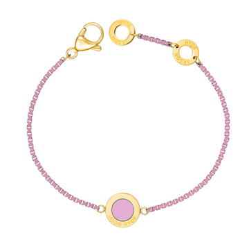 FONDANT PINK CHAIN AND CHIP BRACELET