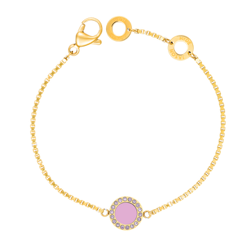 FONDANT PINK CHIP WITH COLORED ZIRCONIA BRACELET
