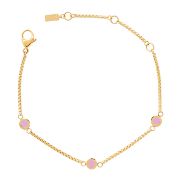 3 CHIP BRACELET WITH  FONDANT PINK CHIPS