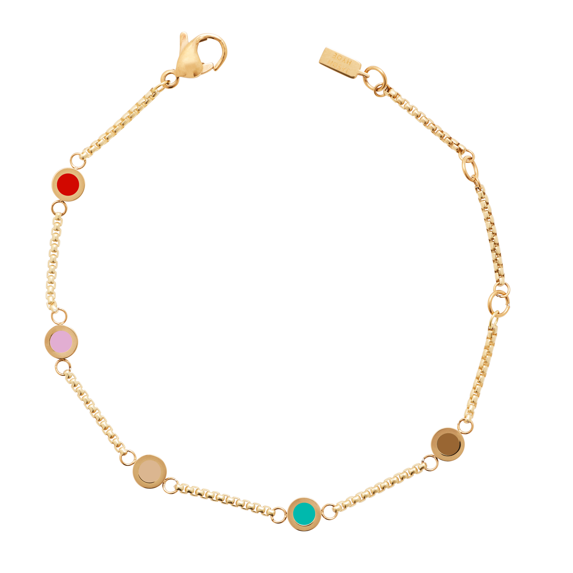 MULTICOLOR 5 CHIPS BRACELET YG