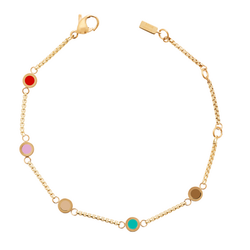 MULTICOLOR 5 CHIPS BRACELET YG