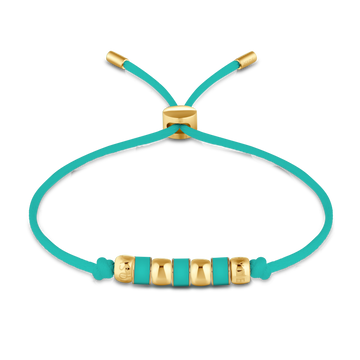 TURQUOISE CORD TURQUOISE CHIP BRACELET