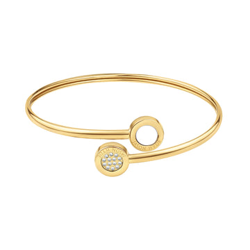 WHITE AND PAVE CHIPS BANGLE