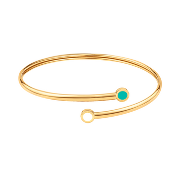 TURQUOISE AND WHITE CHIPS BANGLE