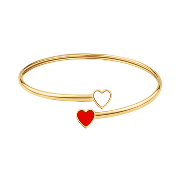 RED AND WHITE CHIPS BANGLE