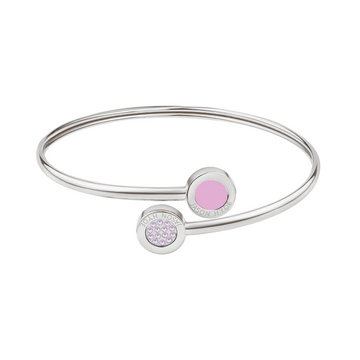 FONDANT PINK AND PAVE CHIPS BANGLE