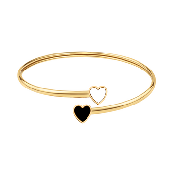 BLACK AND WHITE CHIPS BANGLE