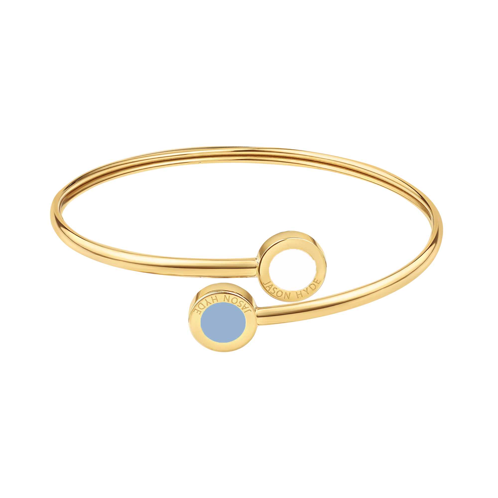 OCEAN POWDER BLUE AND WHITE CHIPS BANGLE