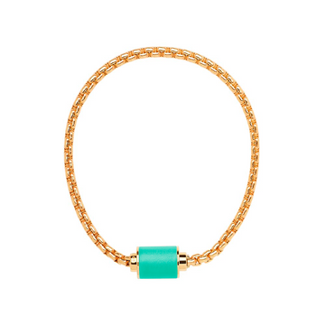 YELLOW GOLD CHAIN TURQUOISE CHIP MAGNET