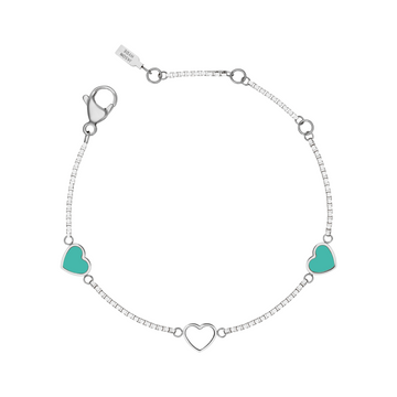 TURQUOISE AND WHITE CHIPS TRIO BRACELET