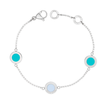 TURQUOISE AND WHITE CHIPS TRIO BRACELET