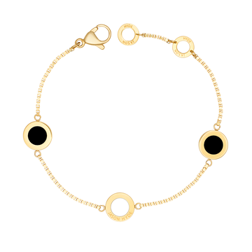 OCEAN BLACK AND WHITE CHIPS TRIO BRACELET