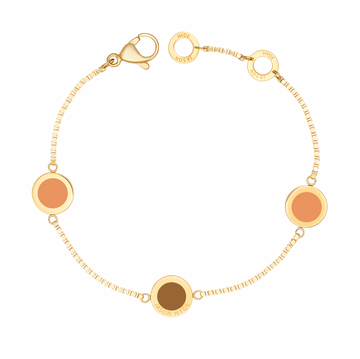 OCEAN APRICOT CRUSH AND NUTSHELL CHIPS TRIO BRACELET