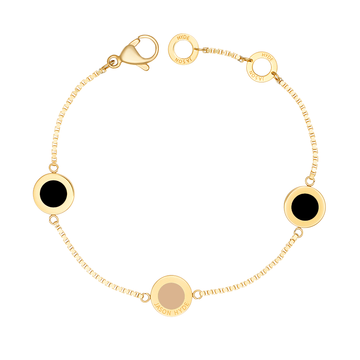 BLACK AND BEIGE CHIPS TRIO BRACELET