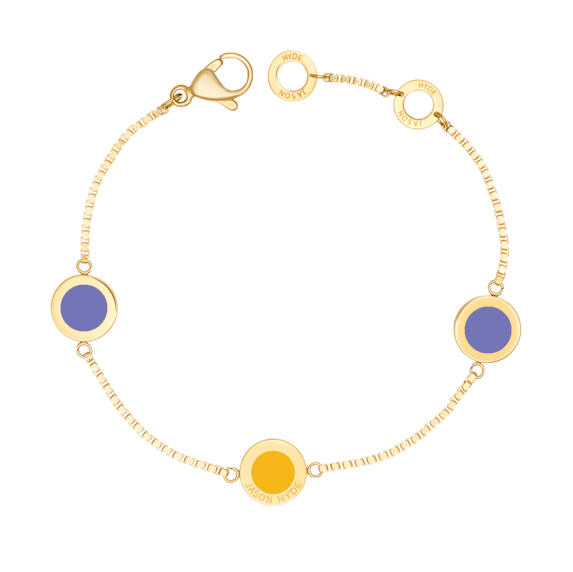 YELLOW SPECTRA PERSIAN BLUE  CHIPS TRIO BRACELET