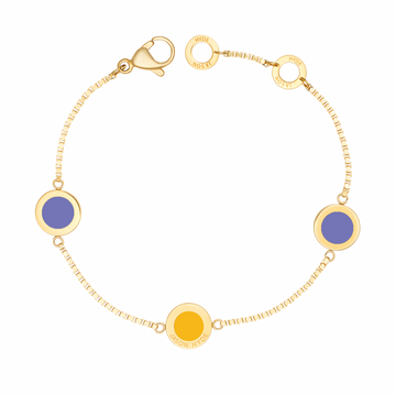 YELLOW SPECTRA PERSIAN BLUE  CHIPS TRIO BRACELET
