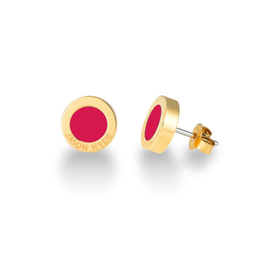 GOLD RED CHIP EARRINGS